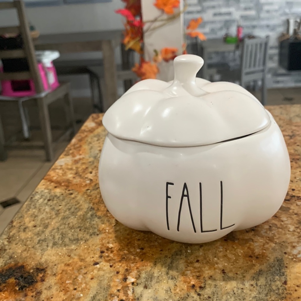 RAE DUNN pumpkin candy jar